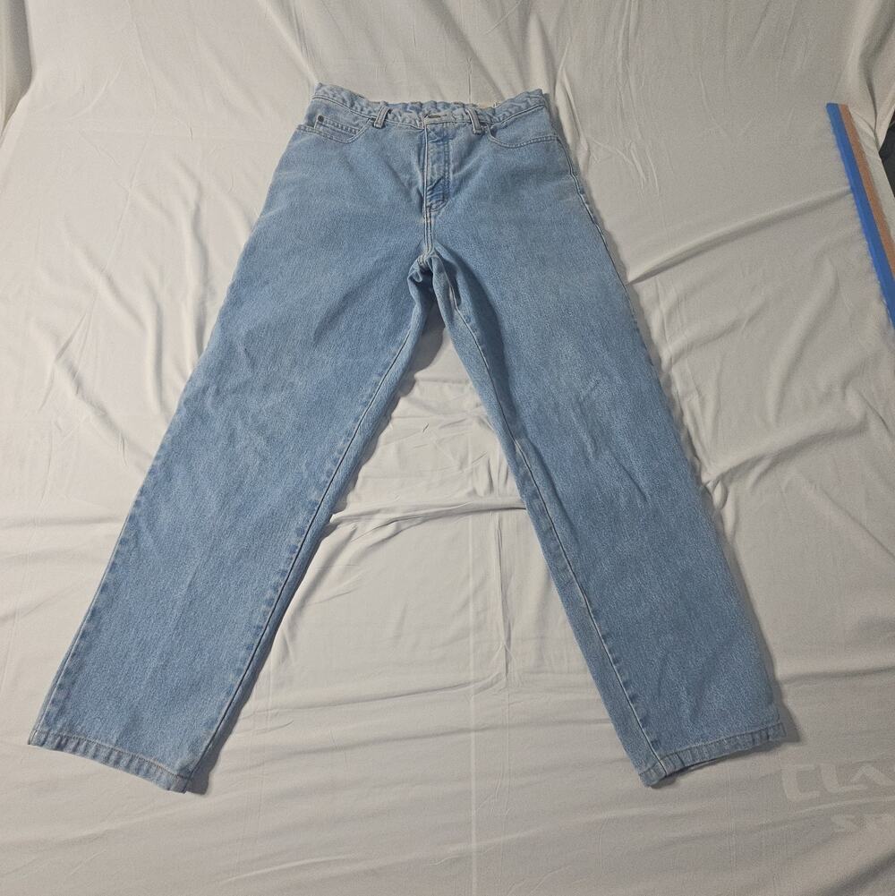 Vintage Eddie Bauer Women's 14 Light Blue Jeans High Rise Straight Leg